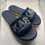 Karl Lagerfeld  Denim Navy Slide Sandals 5.5 Photo 0