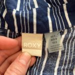 Roxy  Striped Blue & white Button-Up Shirt size 6 Photo 3