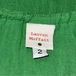 Lauren Moffatt Vintage S Gauzy Green Gold Accent Spaghetti Strap Babydoll Dress Size 2 Photo 6