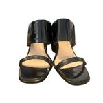 Unisa  Women’s Nietra Black Glossy Slide Heeled Wedge Sandals Size 9.5 Photo 1