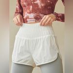 Free People FP Movement The Way Home Athletic High Rise Shorts in White Photo 0