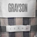 Grayson Blue Beige Plaid Cotton Long Sleeve Button Down Hero Shirt Women Size XS Photo 3