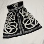 White House | Black Market WHBM Size 6 Black White Strapless Cocktail Dress Silk Photo 0