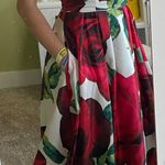 Blondie Nites Strapless Rose Prom Dress With Tie Back And Pockets Photo 3