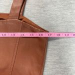 Jason Wu  Faux Leather Corset Top Copper Brown Sleeveless Bustier Sz S Club Wear Photo 6