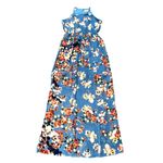 Sweet Storm  S Blue Floral Halter Keyhole Lined Maxi Sundress Summer Boho Y2K 90s Photo 10