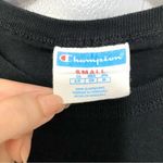 Champion Vintage Black Spellout Logo Crewneck Long-sleeve 90s Athleisure Shirt S Photo 1