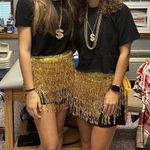 Amazon Gold Sequin Fringe Wrap Skirt Photo 0