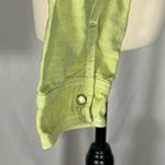 J Jill • Linen Blend Jacket Size L Petite Lime Green Front Pockets Blazer Photo 2