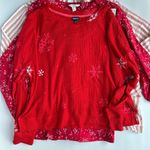 Charter Club & Gap Body Women's Size Large Set of 3 Holiday Red Long Sleeve PJ Photo 0