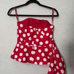 Club Monaco Rourke Top Sleeveless Red White Multi Polka Dot XS 0 Pinup Mod Femme Photo 5