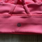 Lululemon  energy ribbed high neck raspberry cream sport bra size 4 Photo 1