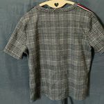 Banana Republic :Black/White plaid shorts sleeve- strips on shoulder-cotton-Top-S Photo 10