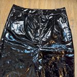 Pretty Little Thing Shiny Black Vinyl Faux Leather Faux Latex Sexy Pants NWT Photo 1