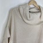 Alya Cream Elbow Patch Long Sleeve Cowl Neck Sweater Women's Size Medium M Photo 3