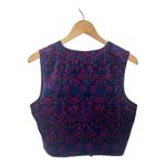 Petite Sophisticate Vtg 90's Boho Pink & Purple Cotton Vest Small Phoebe Buffay Photo 2