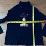 Time & Tru Top Women's 3XL Black Turtleneck Long Sleeve Dog Holiday Christmas Photo 6