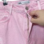 ZARA  The High Rise Straight Jeans Pink 6164/081 Cotton Rigid New Women’s Size 6 Photo 3