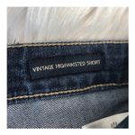 Jessica Simpson  High Waist Vintage Denim Shorts Dark Wash Button Fly Size 27 Photo 8