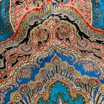 J.Crew High Waisted Paisley Shorts Blue Size 8 Belt Tie Ratti Mediterranean Photo 4