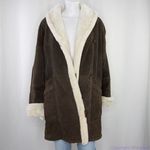 wilson's leather Wilsons penny lane suede shearling lining brown leather coat/jacket, siz…‎ Photo 5