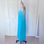 Victoria Holley Vintage Aqua Blue Ombré Dress Size 10 Photo 2