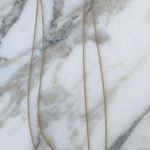 Gold Rhinestone Double Layered Necklace Photo 0