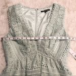 Gianni Bini Sleeveless Lace Midi Dress Tiered Skirt Deep V Mint Green Size 4 New Photo 10