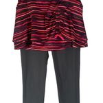 Athleta Painted Cuteness 2 in 1 Striped Skirted Capri Women Sz XS Photo 0