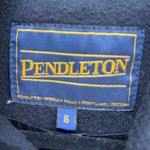Pendleton Womans Wool Coat Size 16 Classic Button Front Overcoat USA Made Photo 14