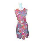 Jude Connally Sleeveless Multicolor Floral Print Dress, Large Pink Photo 1