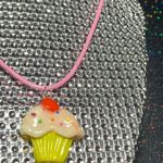 Cupcake Necklace Pink Choker Roleplay Costume Girls Lolita Scene Alt Egirl Y2K Photo 8