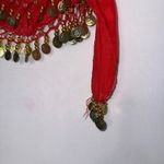 Belly Dancing Coin Skirt Wrap skirt fairy Boho Rave Red Photo 3