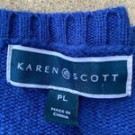 Karen Scott Cat Polka Dot Christmas Sweater Photo 1