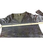 Simply Vera Wang Purple Black Velvet Burnout Long Sleeve V Photo 9