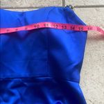 Mac Duggal  Rhinestone-Strap Satin Mini Dress Indigo Photo 12