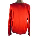Elizabeth and James Cherry Red Long Sleeve V-Neck Sweater Size S Small Photo 2
