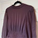 American Eagle Outfitters mock neck long sleeve ruffle purple dress size XS Photo 4
