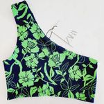 ZARA  Womens One Shoulder Floral Navy Green Crop Top  Size M NEW Style 5039/687 Photo 0