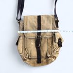 VTG Fossil Defender Preppy Academia Messenger Bag Canvas School Man Bag Y2K Boho RARE Measurement in pics Brown Photo 3