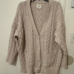 Abercrombie & Fitch  Taupe Cable Knit Cardigan Photo 0