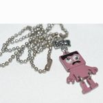Source Unknown Vintage Animated Red Wobbly Eyes Robot 16" Silver Tone Ball Chain Necklace Photo 1