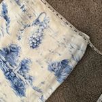 Talbots  Women's White Blue Irish Linen Pencil Skirt Size 10 Back Zip EUC Photo 1