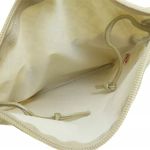 GHERARDINI Luxury Gold Softy Leather Polyester Adjustable Crossbody Bag RARE Photo 4