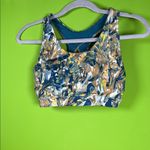 Tek Gear  Blue and Yellow Sleeveless Crop Top Photo 2