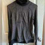 Lululemon  Gray Full Zip Training Jacket Sweater Two Tone Running Yoga Track Photo 2