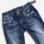 Miss Me Early 2010s Blue Bling Signature Crop Skinny Jeans Photo 2