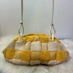 ZARA  Yellow and Cream Beaded Gingham Crossbody/Shoulder Bag Photo 8