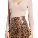 Leith  Deep V-Neck Long Sleeve Bodysuit Size XS Photo 0