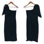 Dress the Population  TIffany Black One Shoulder Midi Dress Cocktail Party Medium Photo 2